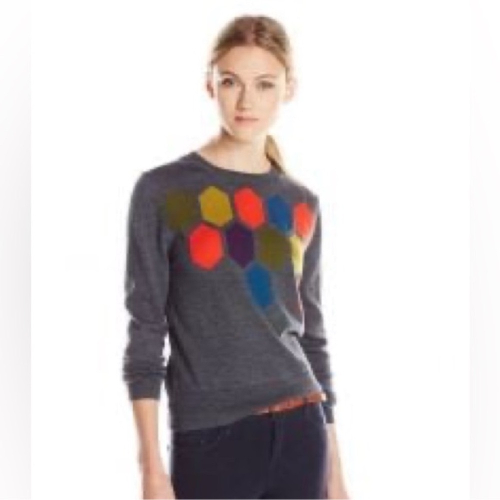 Trina Turk Colorful Hexagon Pattern Sweater